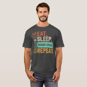 T-shirt Eat Sleep Board Games Repeat  (Devant entier)