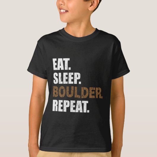 T-shirt Eat Sleep Boulder Repeat Climbing Hall Climbing Sp (Devant)