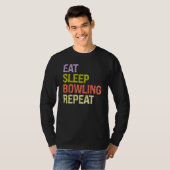 T-shirt Eat Sleep Bowling Bowling Bowling Bowling Coach (Devant entier)