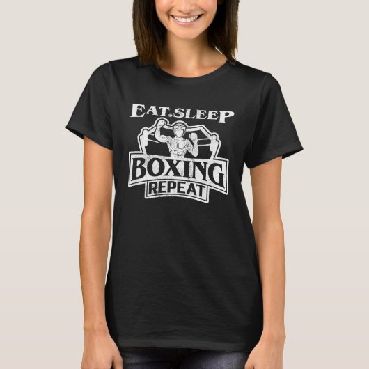 T-shirt Eat Sleep Boxing Repeat Professional Boxing Fighte (Devant)
