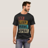 T-shirt Eat Sleep Brawl Repeat Retro Video Gaming Game Gam (Devant entier)