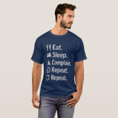 T-shirt Eat Sleep Camp Complain Repeat Sarcastic Camping f (Devant entier)