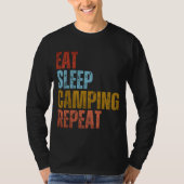 T-Shirt EAT SLEEP CAMPING REPEAT (Devant)