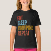 T-Shirt EAT SLEEP CAMPING REPEAT (Devant)