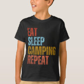 T-Shirt EAT SLEEP CAMPING REPEAT (Devant)