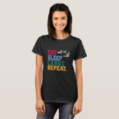 T-shirt Eat Sleep Carve Repeat Wood Carver (Devant entier)