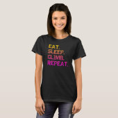 T-shirt Eat Sleep Climat Répéter (Devant entier)