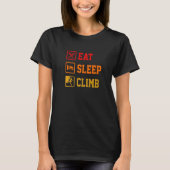T-shirt Eat Sleep Climb Repeat Rock Boulder Bouldering Roc (Devant)