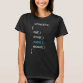 T-shirt Eat Sleep Code Programmation répétée Programme d'o (Devant)