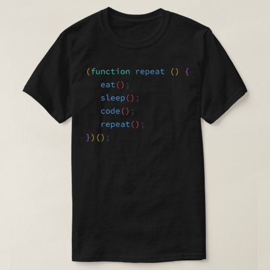 T-shirt Eat Sleep Code Répéter Funny Programmation Fonctio (Design devant)