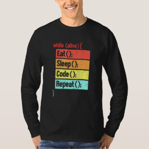 T-shirt Eat Sleep Code Répéter Software Engineer Developer