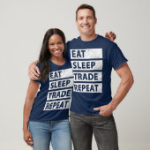 T-shirt Eat Sleep Commerce Stock Commerce Répéter Crypto (Unisexe)
