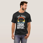 T-shirt Eat Sleep Cook Expert Chef Cooking Lover Culinary  (Devant entier)