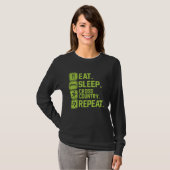 T-shirt Eat sleep cross country repeat runner jogger (Devant entier)