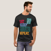 T-shirt Eat Sleep Crossword Puzzles Repeat Crossword Puzzl (Devant entier)