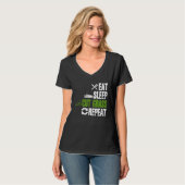 T-shirt Eat Sleep Cut Grass Repeat Landscaping Landscaper  (Devant entier)