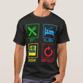 T-shirt Eat Sleep Dash Repeat Gamer Tee, Video Game Life (Devant)