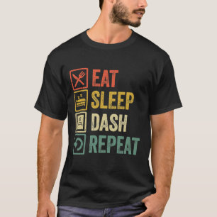 T-shirt Eat Sleep Dash Répéter Video Game Géométrie Vidéo