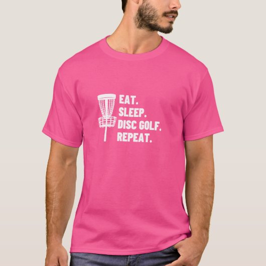 T-shirt Eat Sleep Disk Golf Repeat Funny Disk Golf Player (Devant)