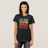 T-shirt Eat Sleep Écriture Musique Répéter (Devant entier)