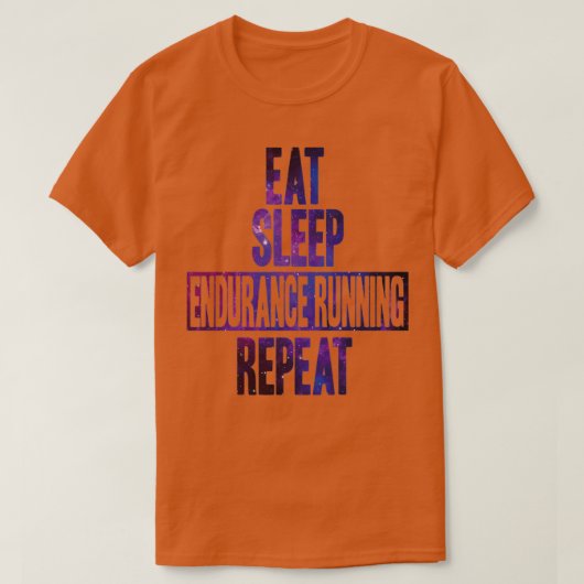 T-shirt Eat Sleep Endurance Runat Repeat Sticker (Design devant)