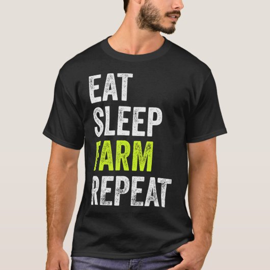 T-shirt Eat Sleep Farm (Devant)