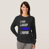 T-shirt Eat Sleep Farm XP Repeat  funny gaming meme (Devant entier)