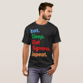 T-shirt Eat Sleep Filet Mignons Répéter pour Filet Mignon (Devant entier)