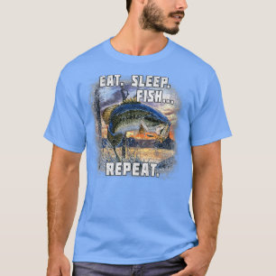 T-shirt Eat Sleep Fish Repeat Bass Fishing  Funny Gifts