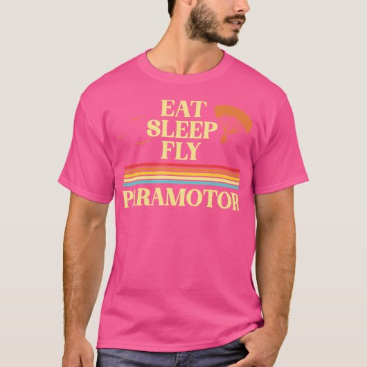 T-shirt Eat Sleep Fly Paramotor Pilot Ppg Paramotoring Han (Devant)