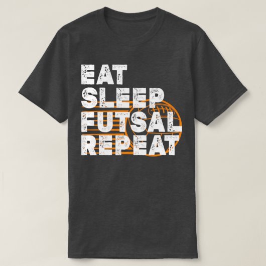 T-shirt Éat sleep futsal repeat 20 (Design devant)