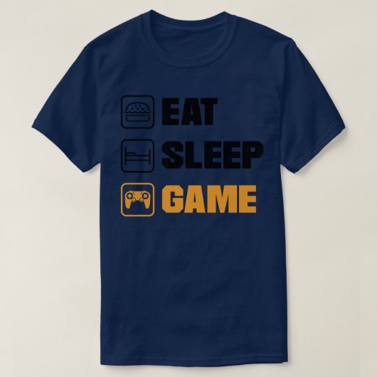 T-shirt Eat Sleep Game Video Game Player Gaming Console Pc (Design devant)
