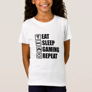 T-Shirt Eat Sleep Gaming Repeat - Cadeau Parfait pour Game