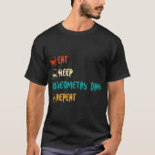 T-shirt Eat sleep geometry dash répétition rétro Jumper Re (Devant)