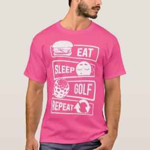 T-shirt Eat Sleep Golf Repeat Golf Ball Golf Course Putter