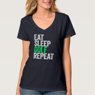 T-shirt Eat Sleep Golf Repeat Sport Jeu