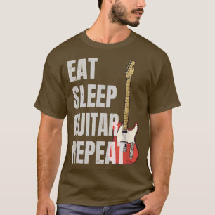 T-shirt Eat Sleep Guitar Repeat Guitarist Guitar Player 66