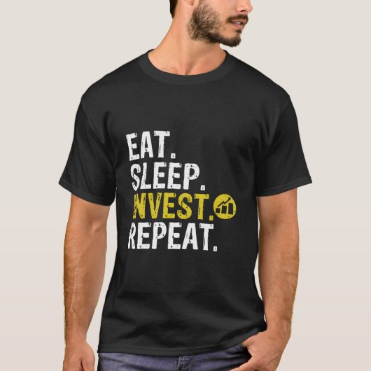 T-shirt Eat Sleep Invest Repeat Trade Investing (Devant)