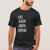 T-shirt Eat Sleep JROTC Repeat Funny Junior ROTC US Distre (Devant)