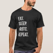 T-shirt Eat Sleep JROTC Repeat Funny Junior ROTC US Distre (Devant)