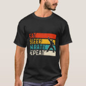 T-shirt Eat Sleep Karate Repeat – Funny Retro Karate (Devant)