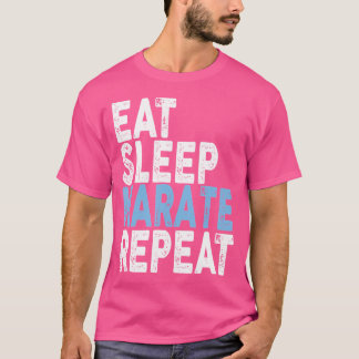 T-shirt Eat Sleep Karate Répéter Karate Tee