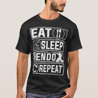 T-shirt Eat Sleep Kendo Repeat - Japanese Kendo Wrestler K