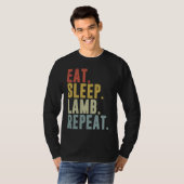 T-shirt Eat Sleep Lamb Repeat  Lambing (Devant entier)