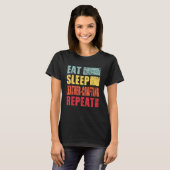 T-shirt Eat Sleep Leather Crafting Repeat (Devant entier)