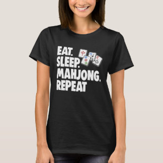 T-shirt Eat Sleep Mahjong Repea Women Game