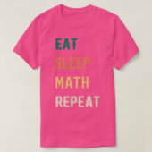 T-shirt Eat Sleep Math Repeat (Design devant)
