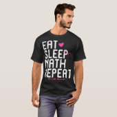 T-shirt Eat Sleep Math Repeat Homeschooled Student Equatio (Devant entier)