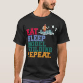 T-shirt Eat Sleep Model Building Repeat Model Builder Arch (Devant)