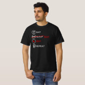 T-shirt Eat Sleep Modifier Répéter - Drôle cadeau pour l'é (Devant entier)
